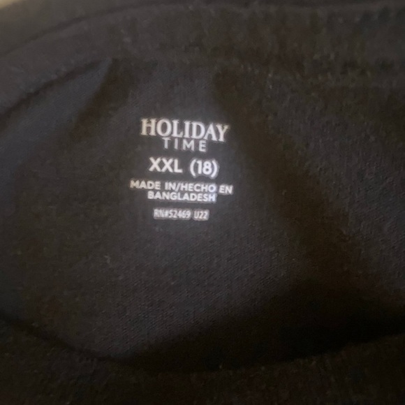 Holiday Time T-Shirt Black Size Youth XXL 18 "Have an Ollie Jolly Christmas" - Picture 4 of 4